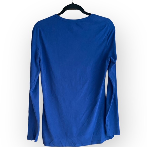 2 for $20 Jacob Blue Long Sleeve Stretch Cotton T-shirt Size Large - Picture 3 of 9